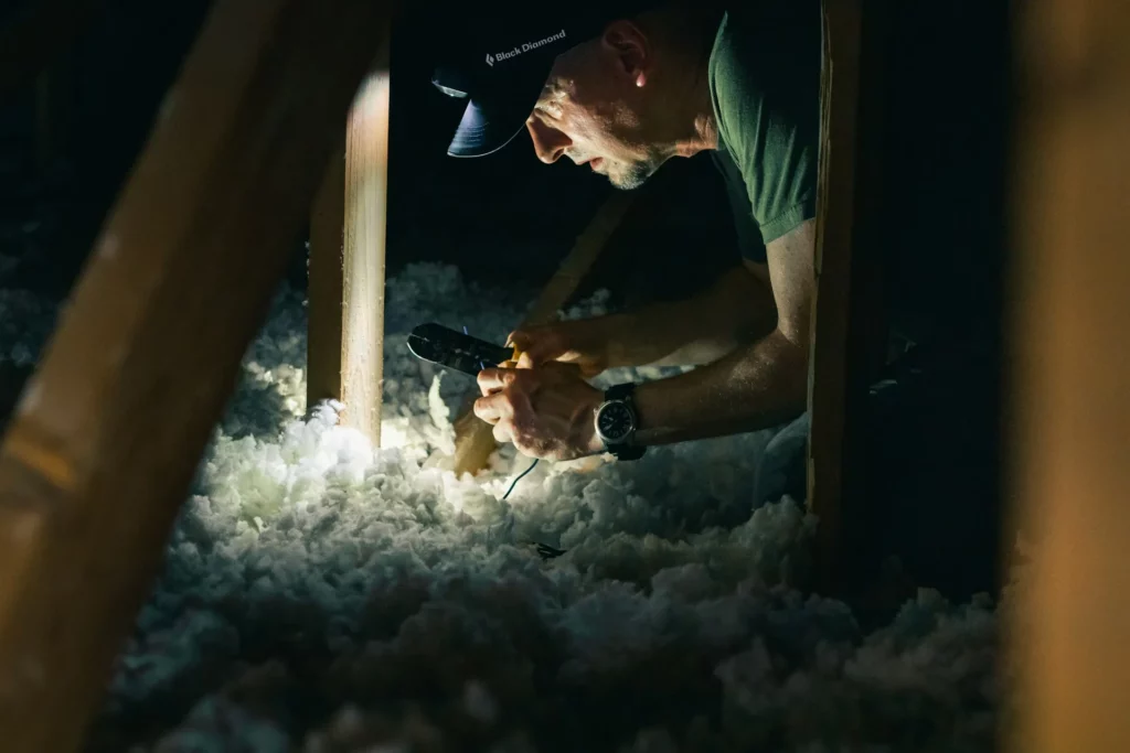 Installation de l'isolation dans des vides ventilés